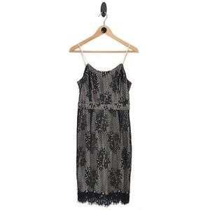 🔥NWT Skies Are Blue Slip Dress Black Lace/Nude🔥